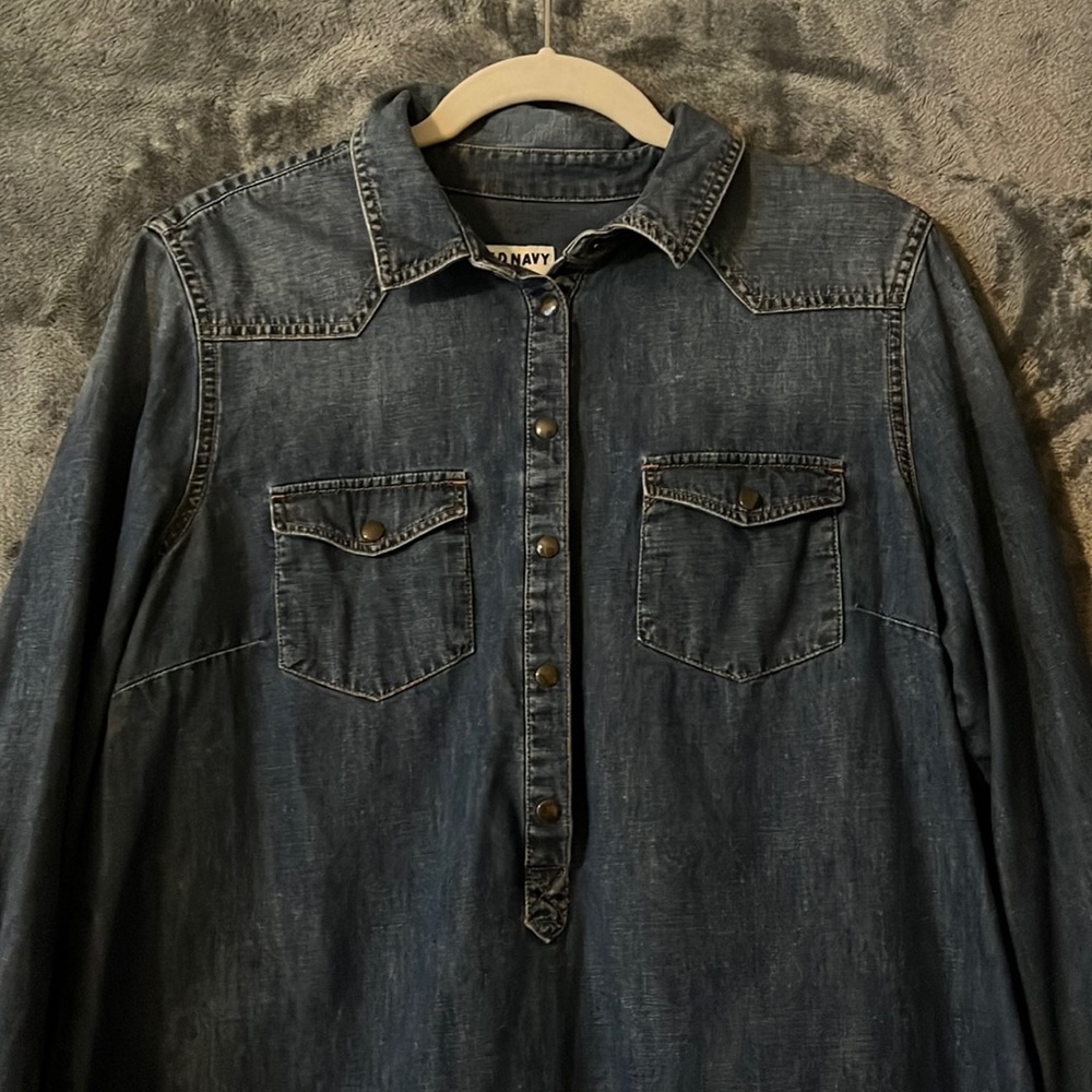 Denim snap button old navy dress